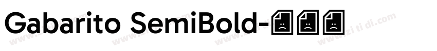 Gabarito SemiBold字体转换